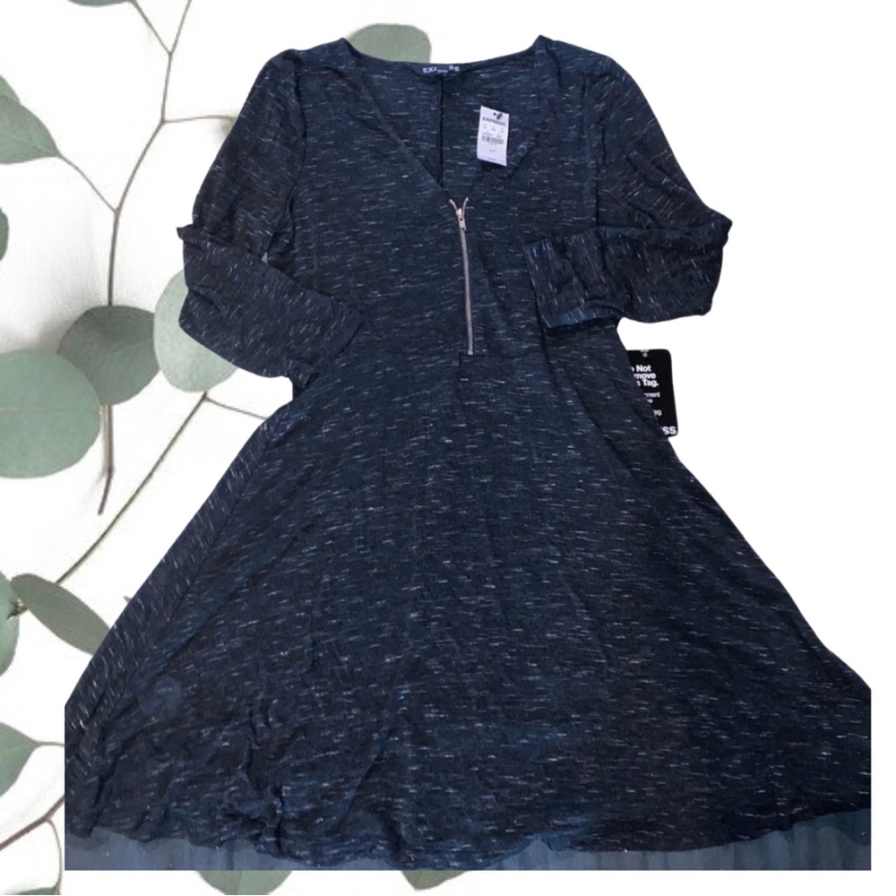 🆕 Express A-line dress with zipper detail NWT